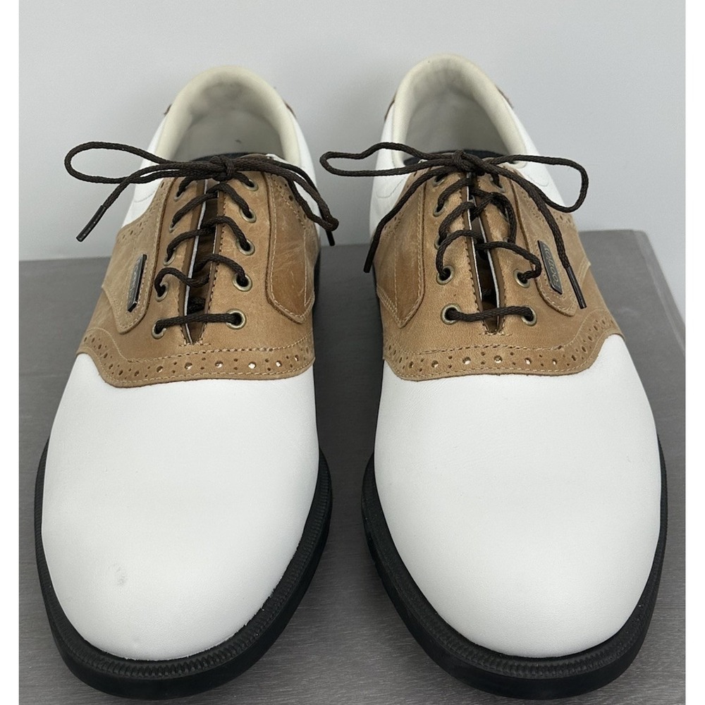 Footjoy Dryjoys Golf Shoes Aquaflex Leather Traction Waterproof Men's Size 10.5 - Picture 3 of 16